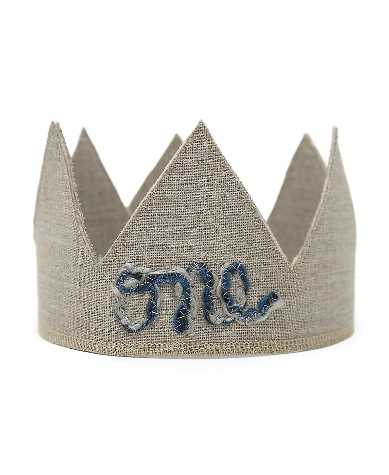 oh baby! Girls' Linen Crown - one Yarn Embroidered