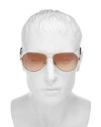 Clark Aviator Sunglasses, 59mm