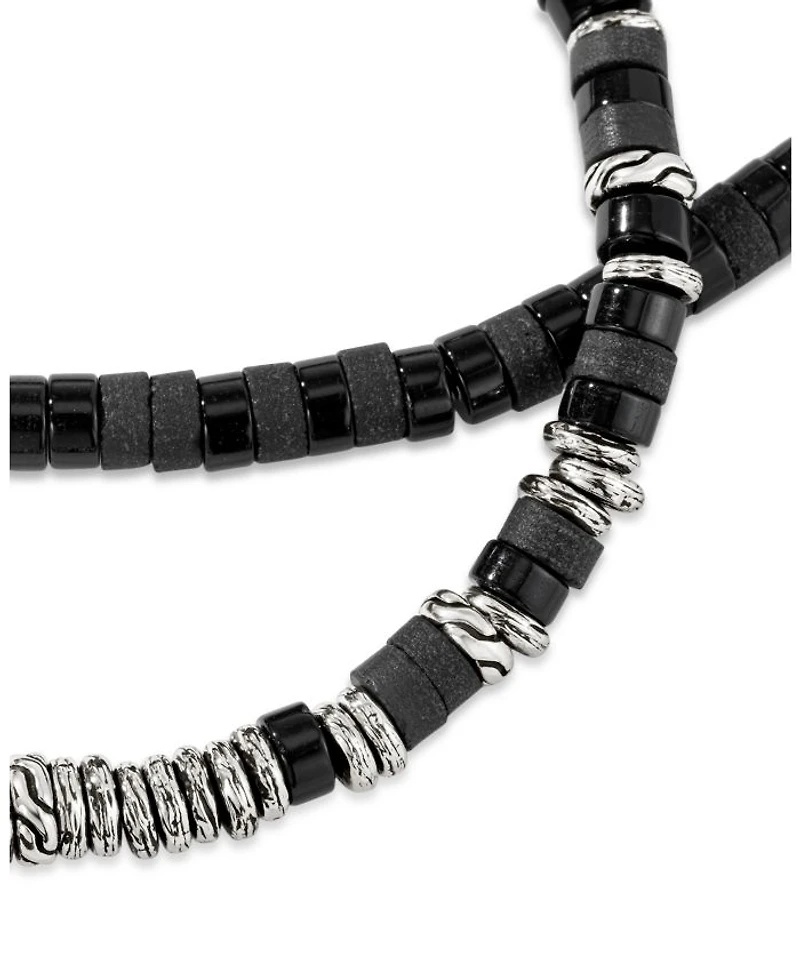 Sterling Silver Heishi Gemstone Necklace, 22"