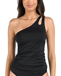 La Blanca One Shoulder Tankini Top