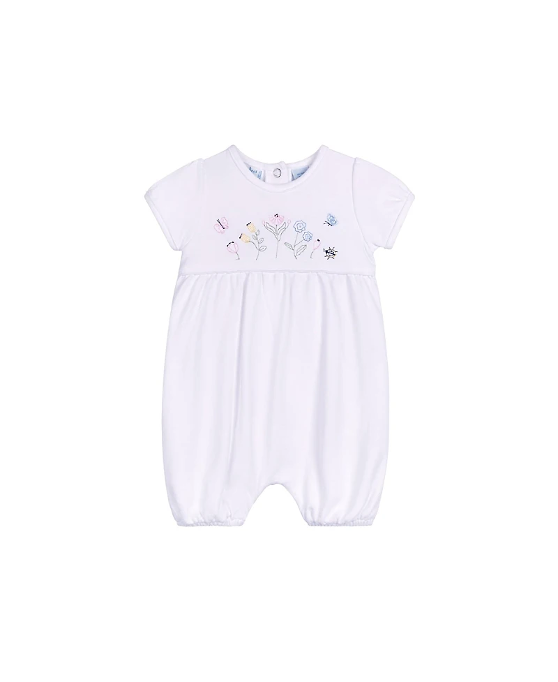 Feltman Brothers Girls' Garden Embroidered Cotton Shortall - Baby