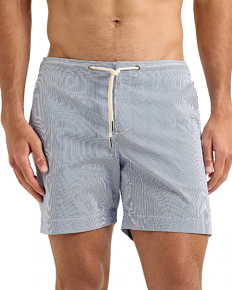 Orlebar Brown Bulldog Drawcord Seersucker 6 Swim Trunks