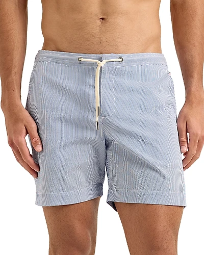 Orlebar Brown Bulldog Drawcord Seersucker 6 Swim Trunks