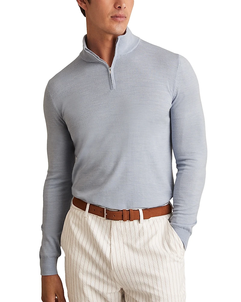 Reiss Merino Wool Half Zip Sweater