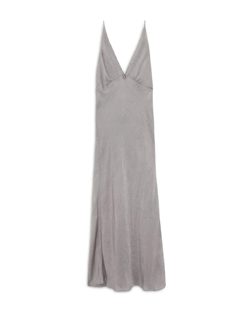 Vesper Crushed Satin Midi Dress