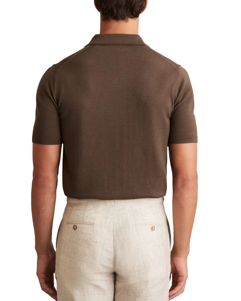 Merino Wool Pullover Polo