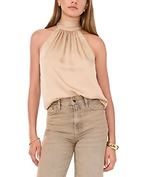 High Neck Tie Blouse
