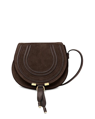 Chloe Marcie Small Suede Saddle Bag