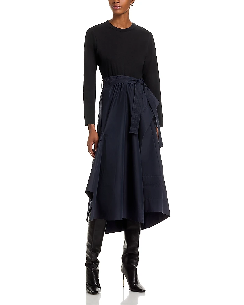 3.1 Phillip Lim Long Sleeve T Shirt Combo Dress