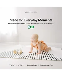 Reversible Baby PlayMat - Art Deco Inspired Design – Soft, Non-Toxic Foam – Waterproof, Easy to Clean
