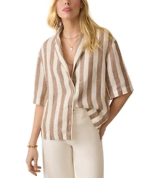 Faherty Linen Button Down Camp Shirt