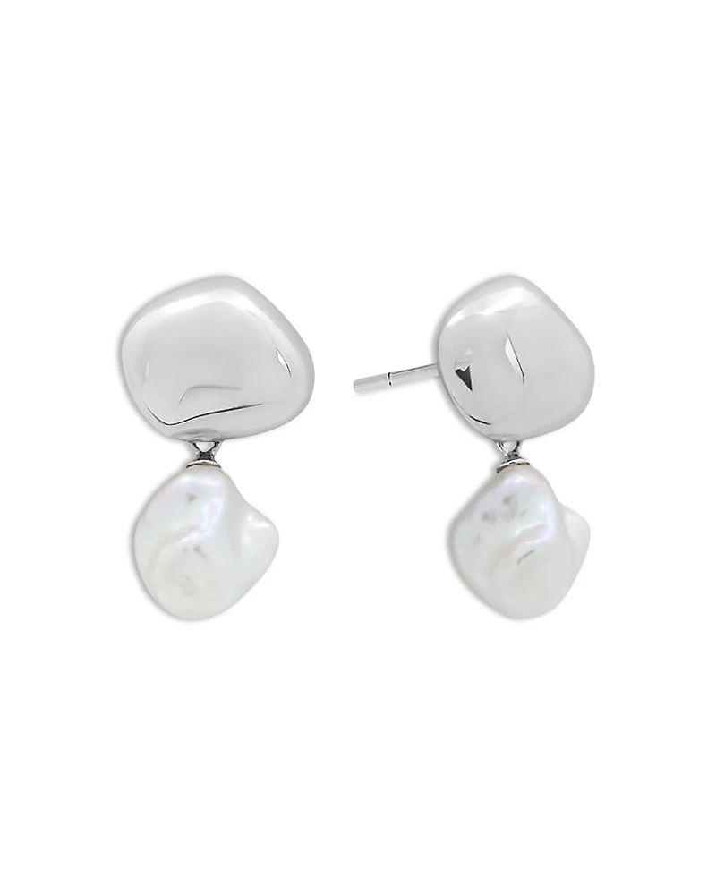 Shashi Cultured Freshwater Pearl Drop Earrings