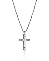 John Hardy Sterling Silver Icon 50 Cross Pendant Necklace, 18