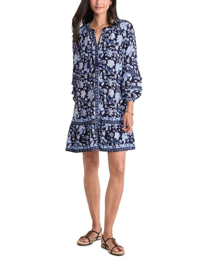 Vineyard Tile Print Shirt Dress