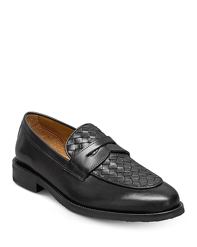 Allen Edmonds Men's Como Leather Woven Slip On Loafers
