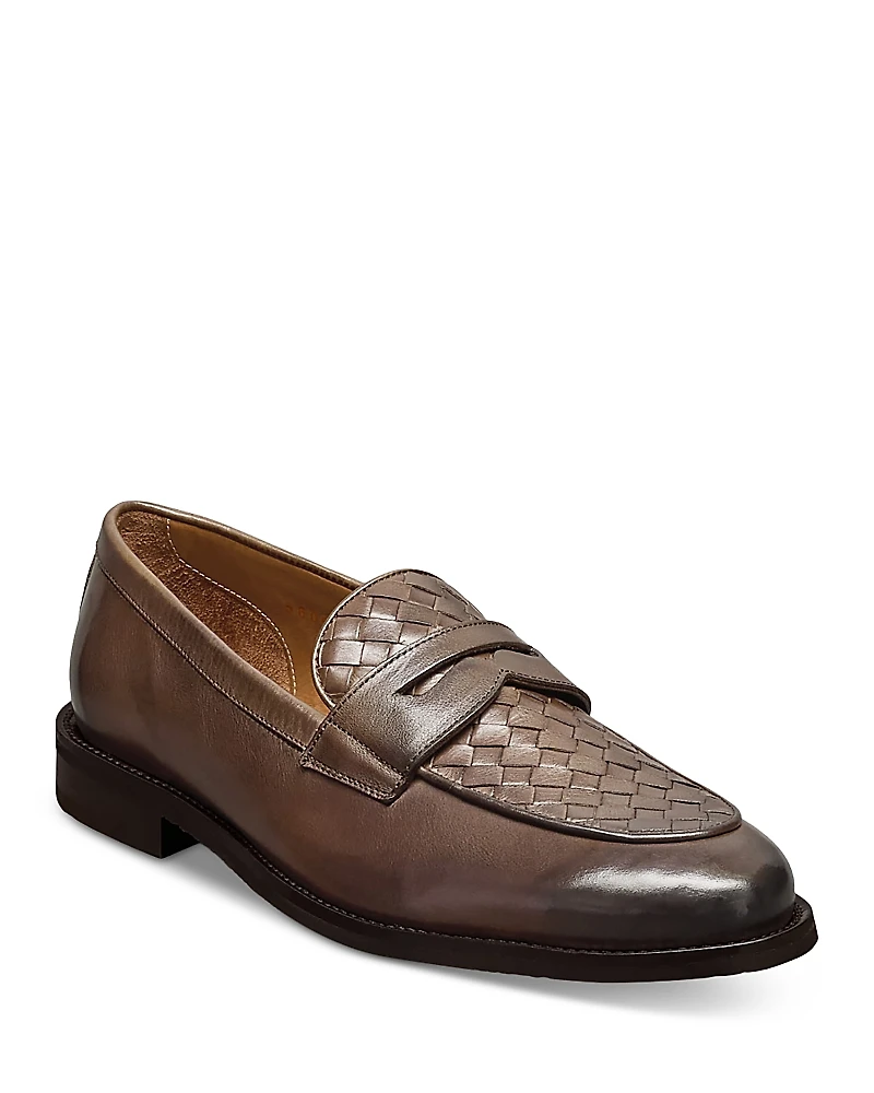 Allen Edmonds Men's Como Leather Woven Slip On Loafers