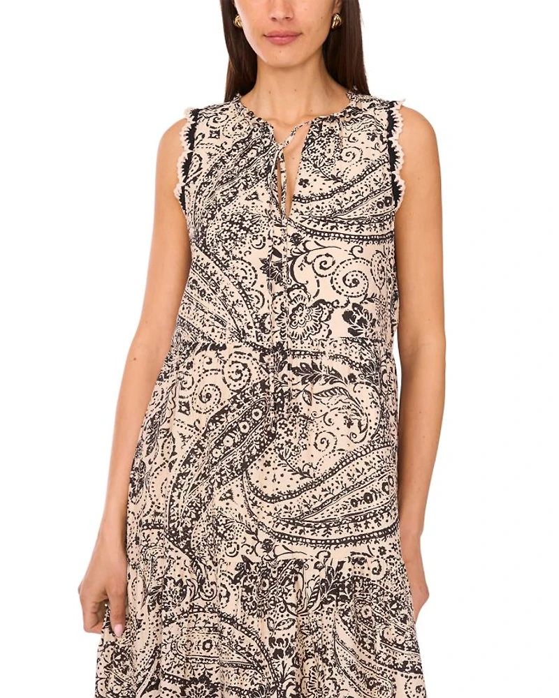 Crochet Trim Maxi Dress