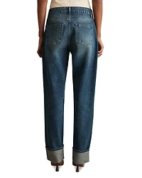 Belinda Mid Rise Straight Jeans Blue