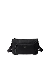 Large Re-Nylon and Saffiano Leather Shoulder Bag