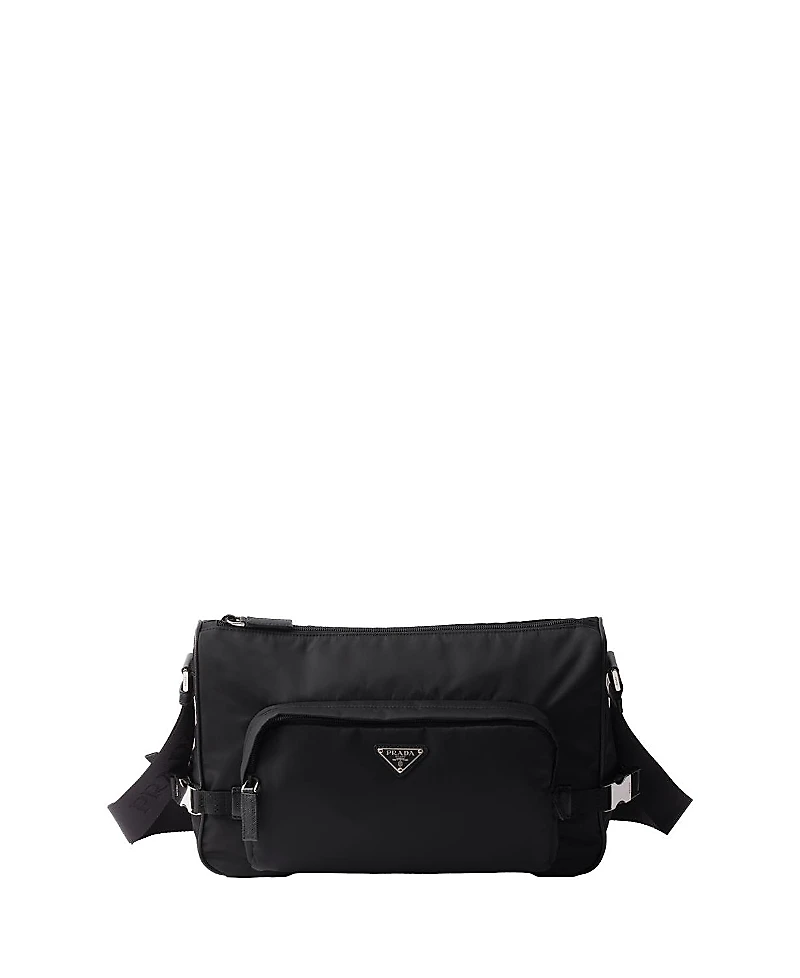 Prada Large Re-Nylon and Saffiano Leather Shoulder Bag
