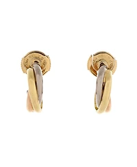 Pre-Owned Cartier 13mm Trinity Hoop Earrings 18K Tricolor Gold