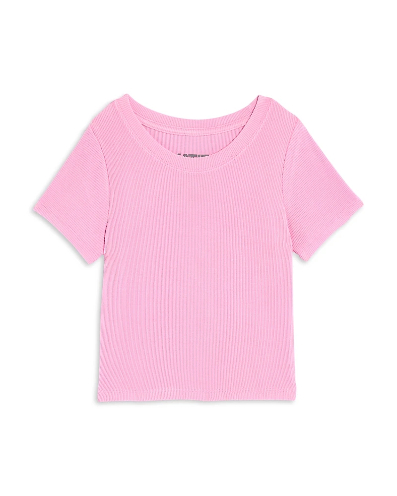 KatieJnyc Girls' Livi Ribbed Tee - Big Kid