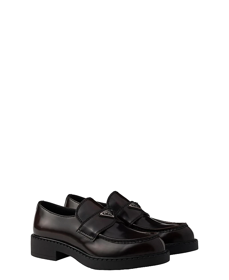Prada Men's Brushed Leather Loafers