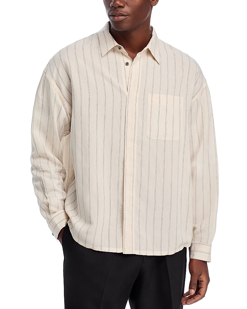 Frame Long Sleeve Button Front Shirt