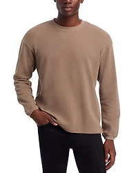 Cotton Waffle Textured Long Sleeve Tee