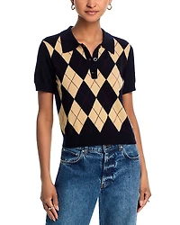 Frame The Argyle Polo Sweater