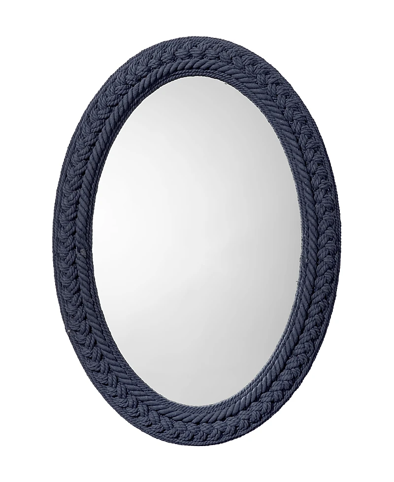 Jamie Young Club Cotton Rope Braided Oval Wall Mirror
