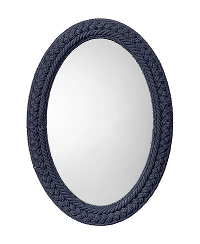 Jamie Young Club Cotton Rope Braided Oval Wall Mirror