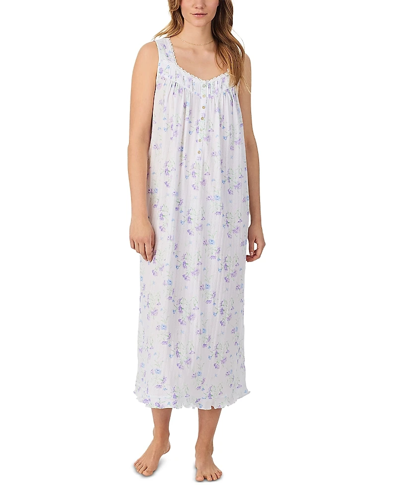 Eileen West Floral Pointelle Ballet Nightgown