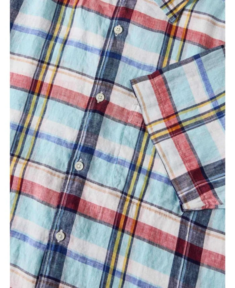 Morgan Plaid Linen Short Sleeve Shirt