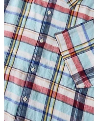 Morgan Plaid Linen Short Sleeve Shirt