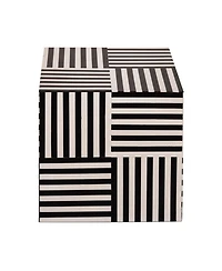 Cube Side Table in Black and White