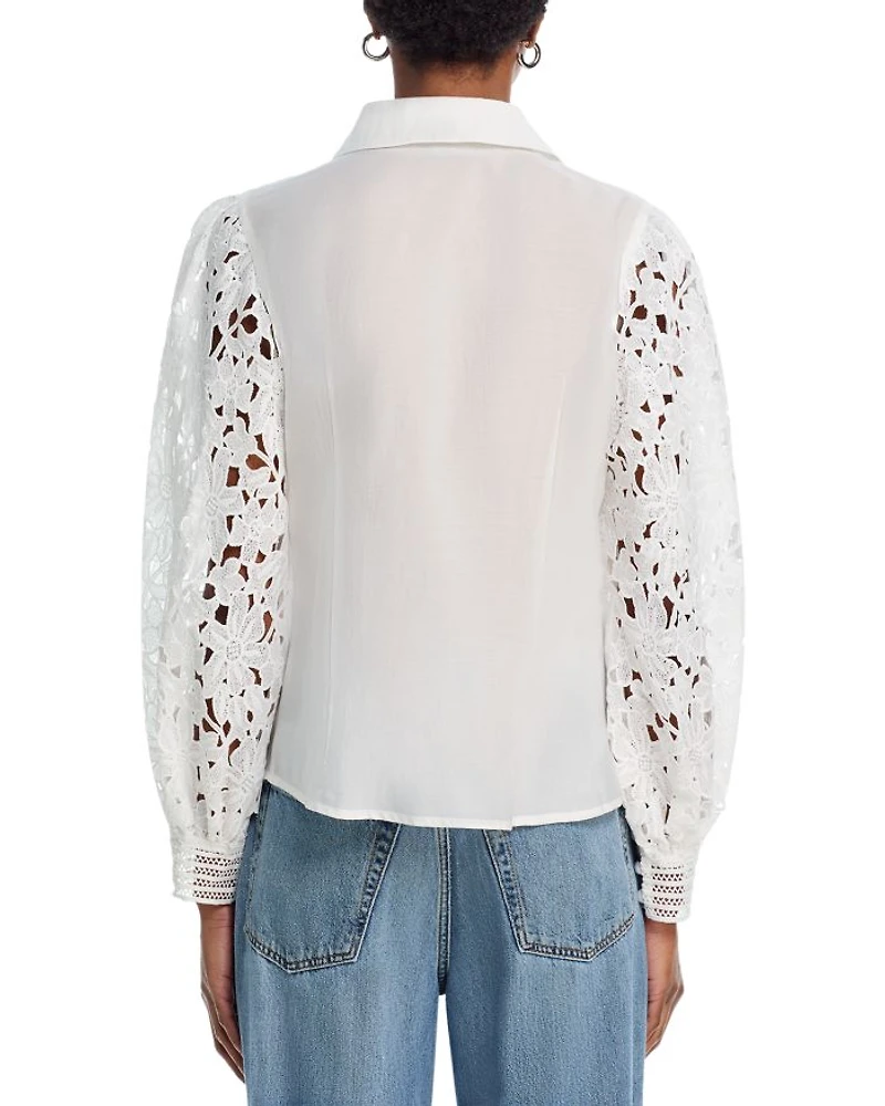Lace Inset Blouse - Exclusive