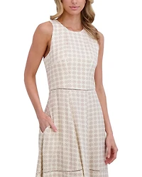 Sleeveless High Neck Midi Dress