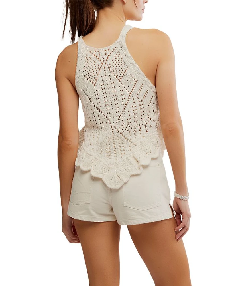 Sea Song Crocheted Tank Top