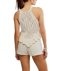 Sea Song Crocheted Tank Top