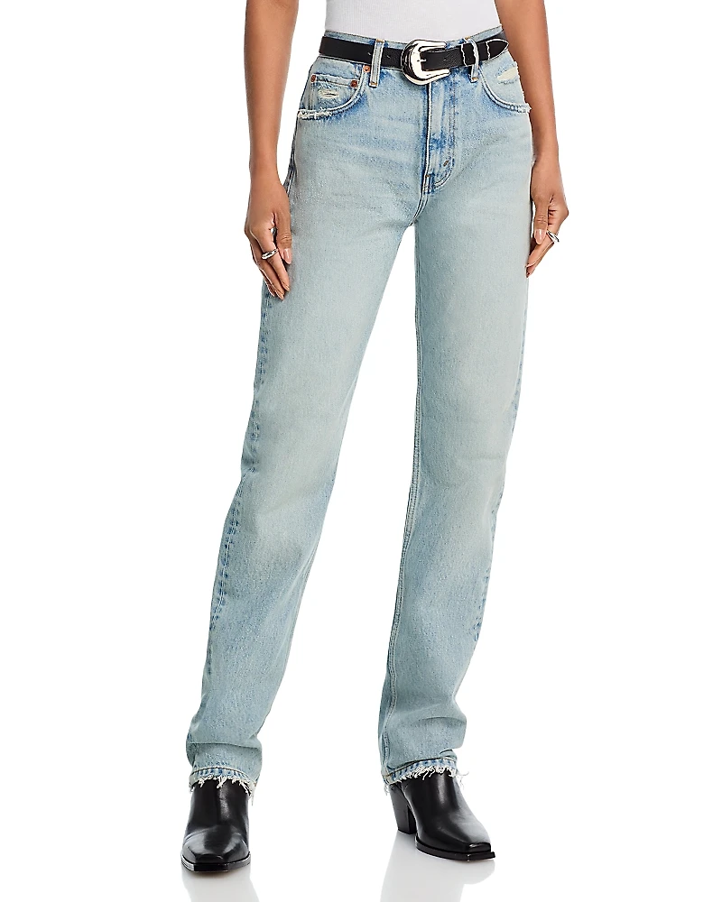 Re/Done The Blondie High Rise Straight Jeans