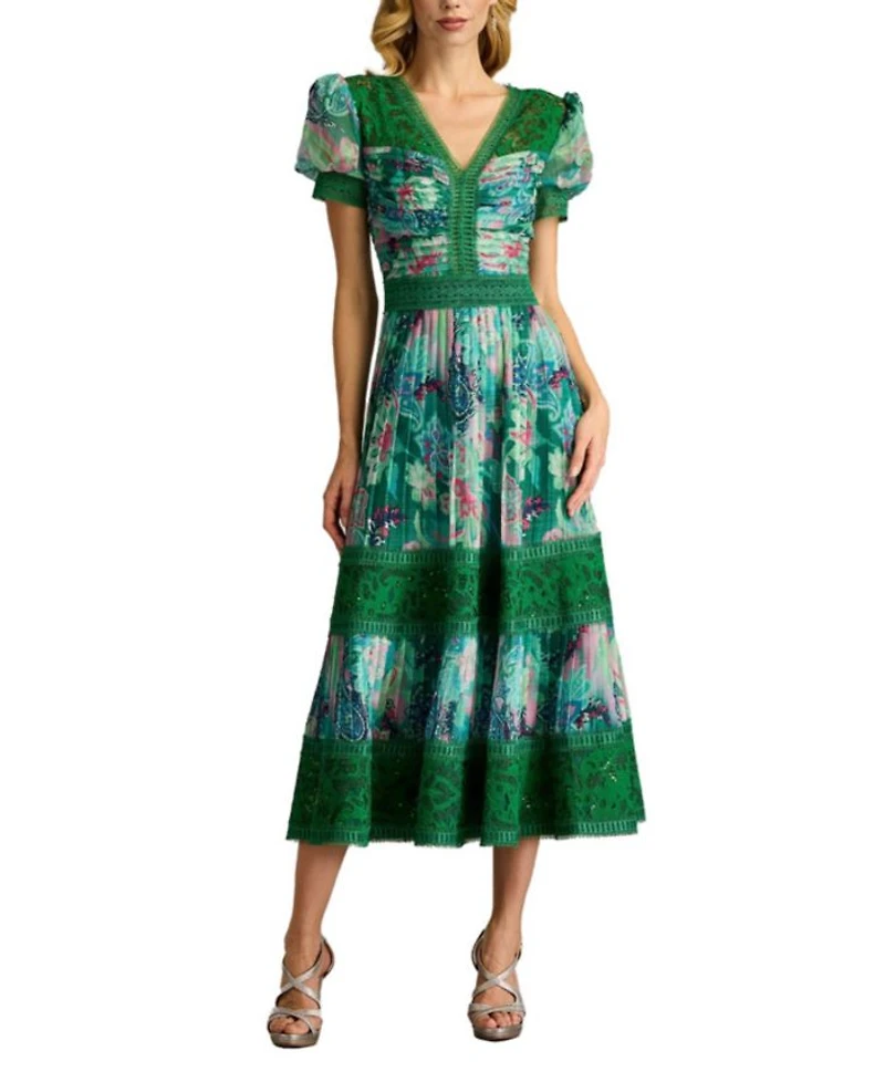 Ambria Floral Print Midi Dress