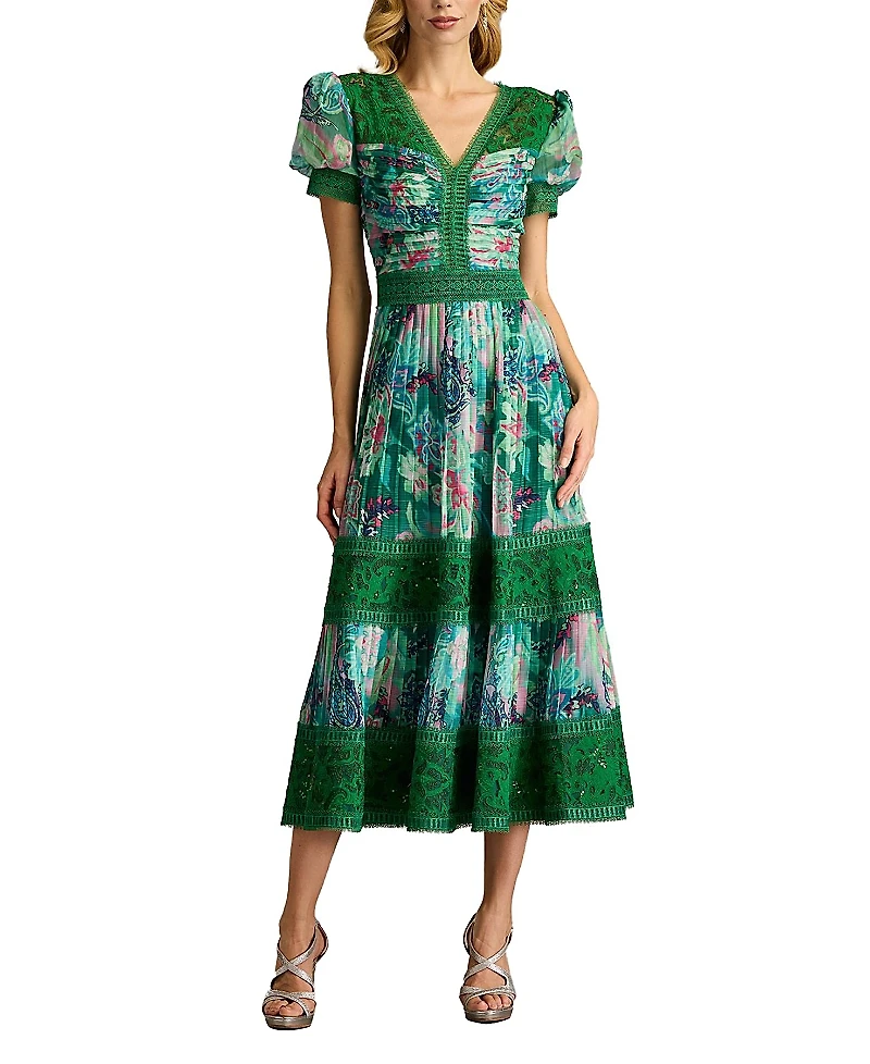 Tadashi Shoji Ambria Floral Print Midi Dress