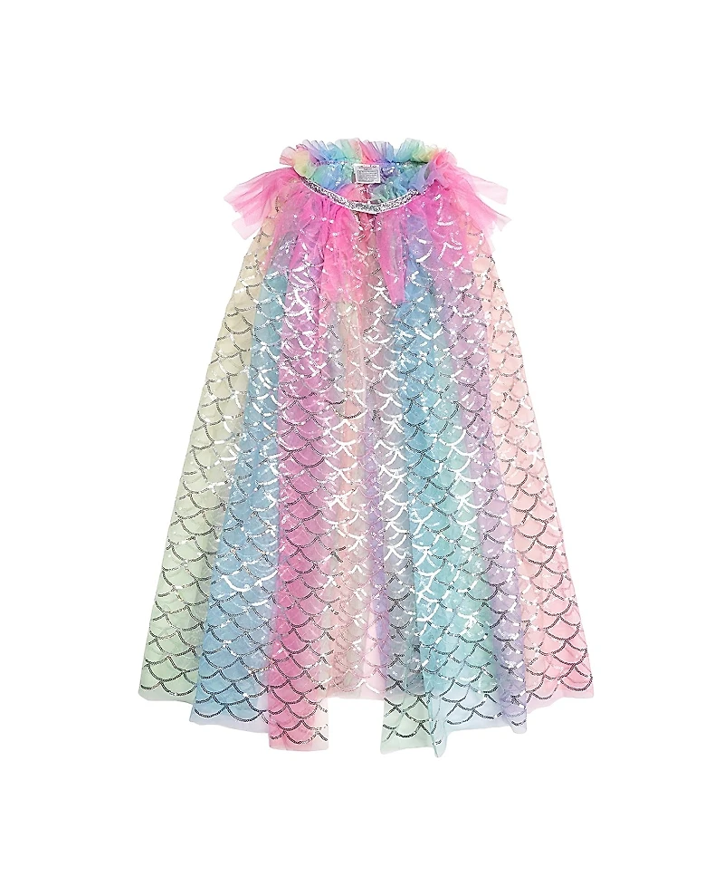 Sweet Wink Girls' Rainbow Mermaid Cape - Little Kid, Big Kid