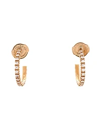 Pre-Owned Cartier Small Etincelle de Cartier Hoops Earrings 18K Rose Gold and Diamonds