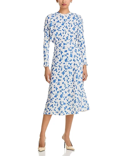 Victoria Beckham Printed Dolman Sleeve Midi Dress - Exclusive