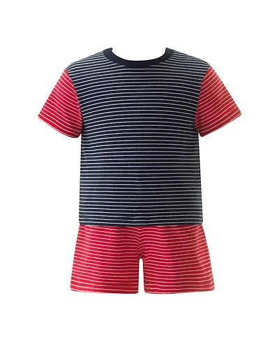 Boys' Stripe Jersey Top and Short Set - Little Kid, Big Kid