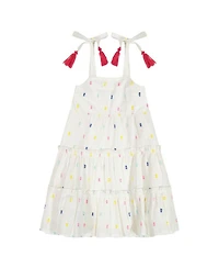 Girls' Bella Shoulder Tie Confetti Swiss Dot Sundress - Little Kid, Big Kid
