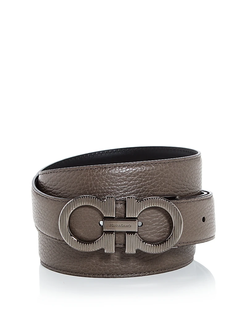 Ferragamo Men's Gancini Reversible Leather Belt