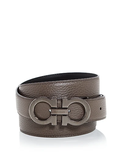 Ferragamo Men's Gancini Reversible Leather Belt